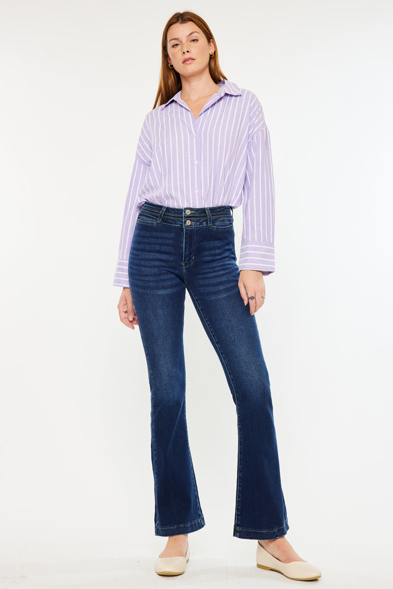 Caroline High Rise Flare Jeans - Official Kancan USA