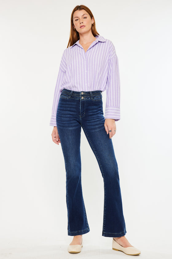 Caroline High Rise Flare Jeans - Official Kancan USA