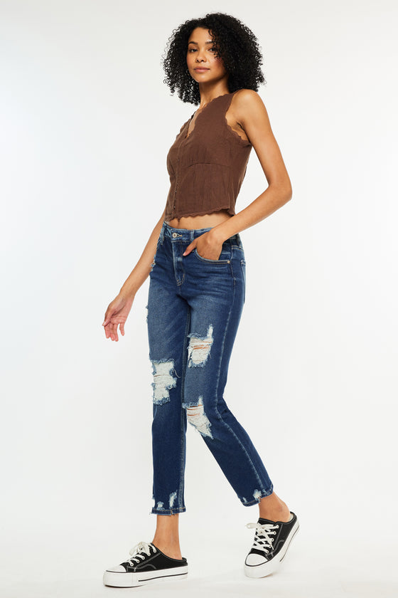Haven Ultra High Rise Slim Straight Leg Jeans