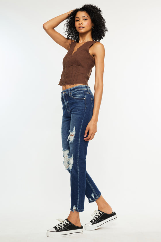 Haven Ultra High Rise Slim Straight Leg Jeans