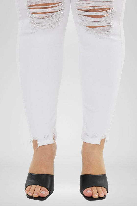 Kristy High Rise Slim Straight Jeans (Plus Size) - Official Kancan USA