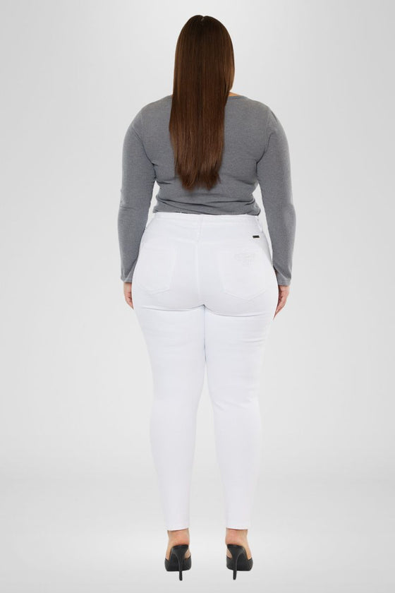 Kristy High Rise Slim Straight Jeans (Plus Size) - Official Kancan USA