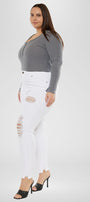 Kristy High Rise Slim Straight Jeans (Plus Size) - Official Kancan USA