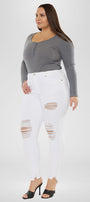 Kristy High Rise Slim Straight Jeans (Plus Size) - Official Kancan USA