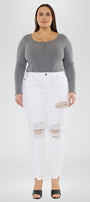 Kristy High Rise Slim Straight Jeans (Plus Size) - Official Kancan USA