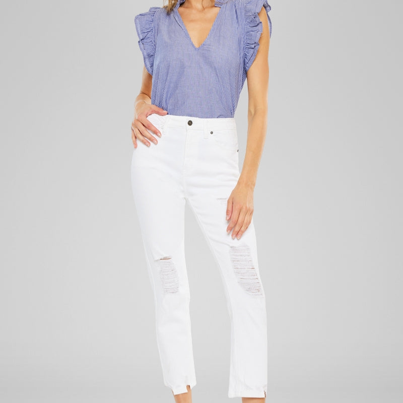 Haven Ultra High Rise Slim Straight Leg Jeans - Official Kancan USA