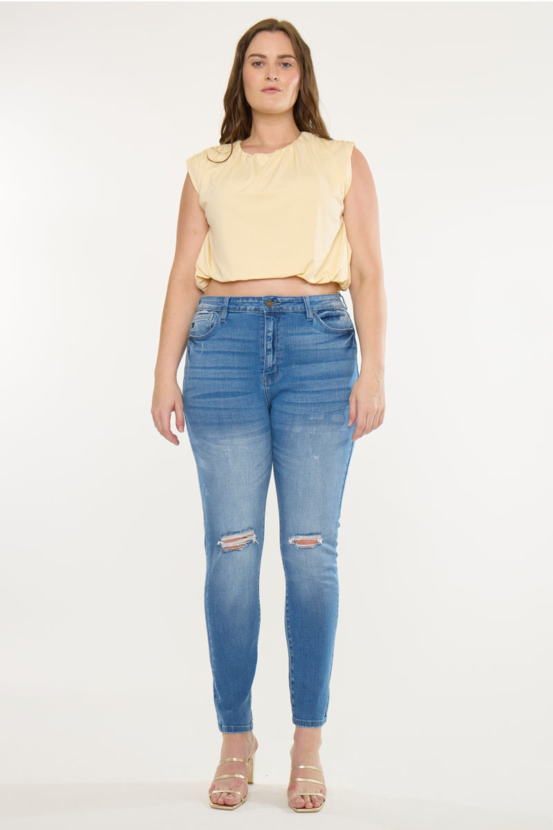 Hilarie High Rise Super Skinny Jeans (Plus Size)