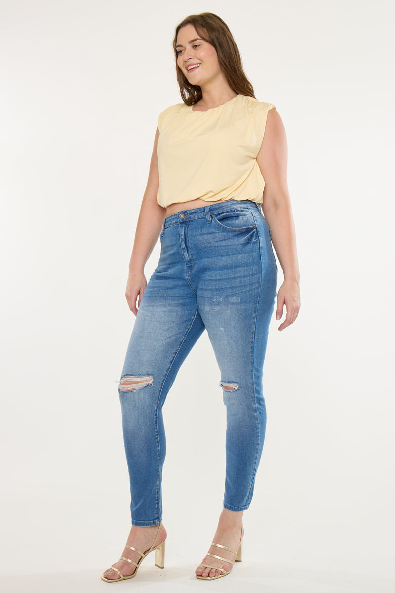 Hilarie High Rise Super Skinny Jeans (Plus Size)