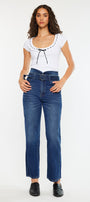 Kaas Ultra High Rise Belted Paperbag Straight Leg Jeans - Official Kancan USA