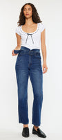 Kaas Ultra High Rise Belted Paperbag Straight Leg Jeans - Official Kancan USA