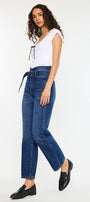 Kaas Ultra High Rise Belted Paperbag Straight Leg Jeans - Official Kancan USA