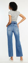 Kaas Ultra High Rise Belted Paperbag Straight Leg Jeans - Official Kancan USA