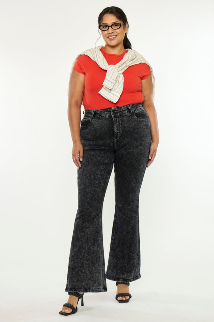 Amirah Ultra High Rise Flare (Plus Size) | Kancan USA