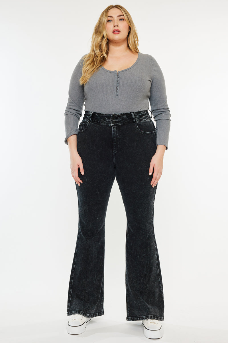 Soraya Ultra High Rise Flare Jeans (Plus Size) - Official Kancan USA