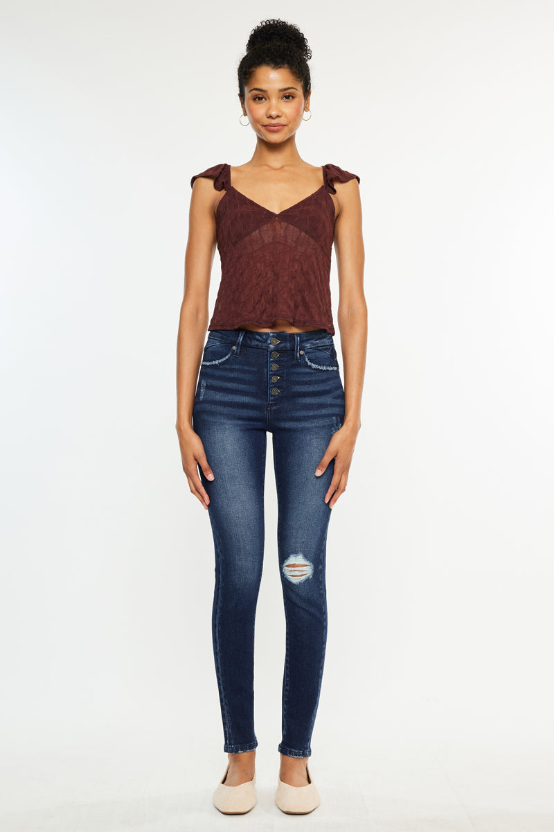 Donovan High Rise Super Skinny Jeans - Official Kancan USA