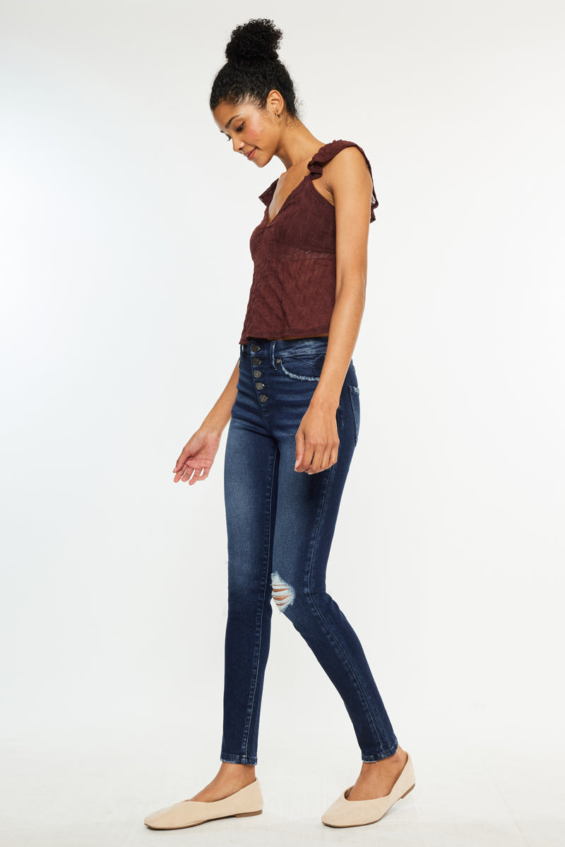Donovan High Rise Super Skinny Jeans - Official Kancan USA