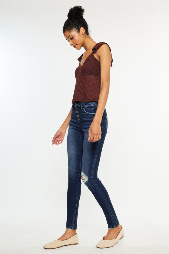 Donovan High Rise Super Skinny Jeans - Official Kancan USA