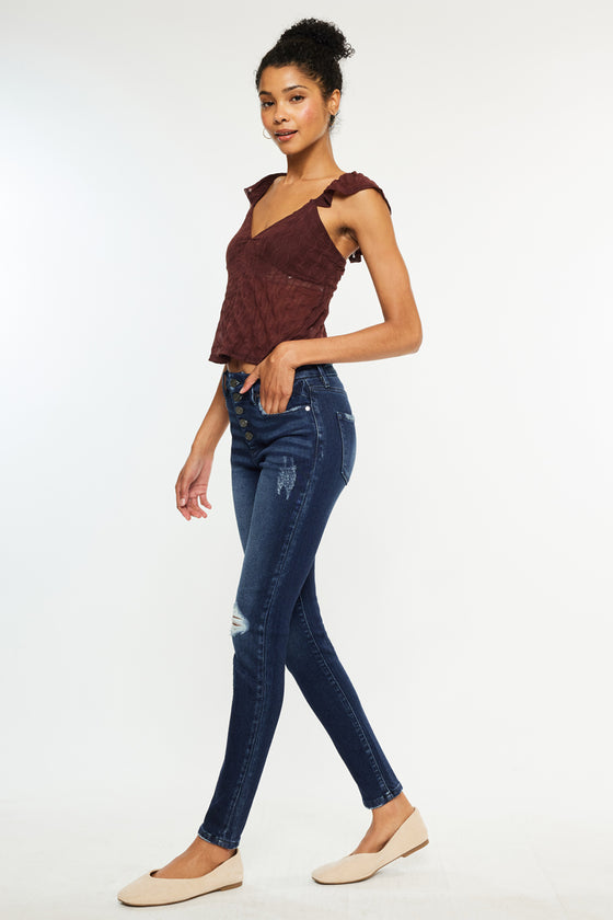 Donovan High Rise Super Skinny Jeans - Official Kancan USA