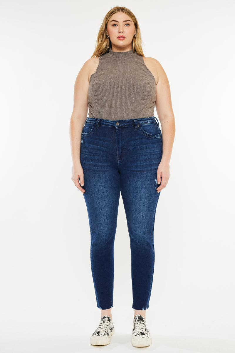 Karol High Rise Ankle Skinny Jeans ( Plus Size) - Official Kancan USA
