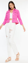 Marilou Peplum Denim Jacket - Official Kancan USA