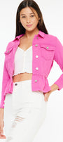 Marilou Peplum Denim Jacket - Official Kancan USA