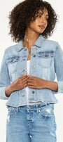 Marilou Peplum Denim Jacket – Button Down Flare Fit - Official Kancan USA