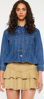 Marilou Peplum Denim Jacket - Official Kancan USA