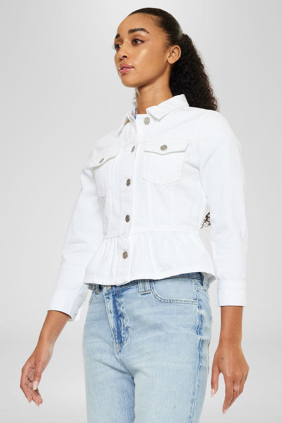 Marilou Peplum Denim Jacket - Official Kancan USA