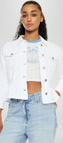 Marilou Peplum Denim Jacket - Official Kancan USA