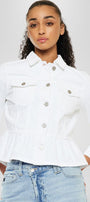 Marilou Peplum Denim Jacket - Official Kancan USA