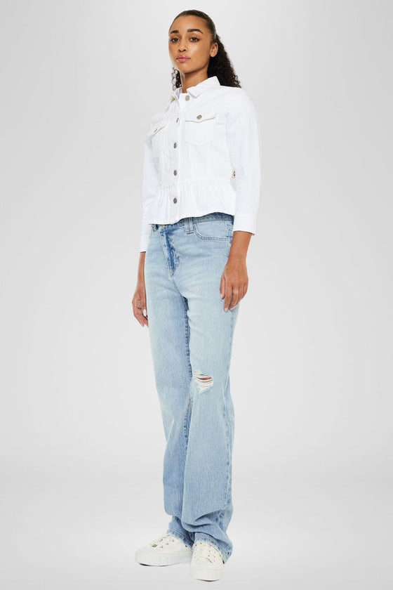 Marilou Peplum Denim Jacket - Official Kancan USA