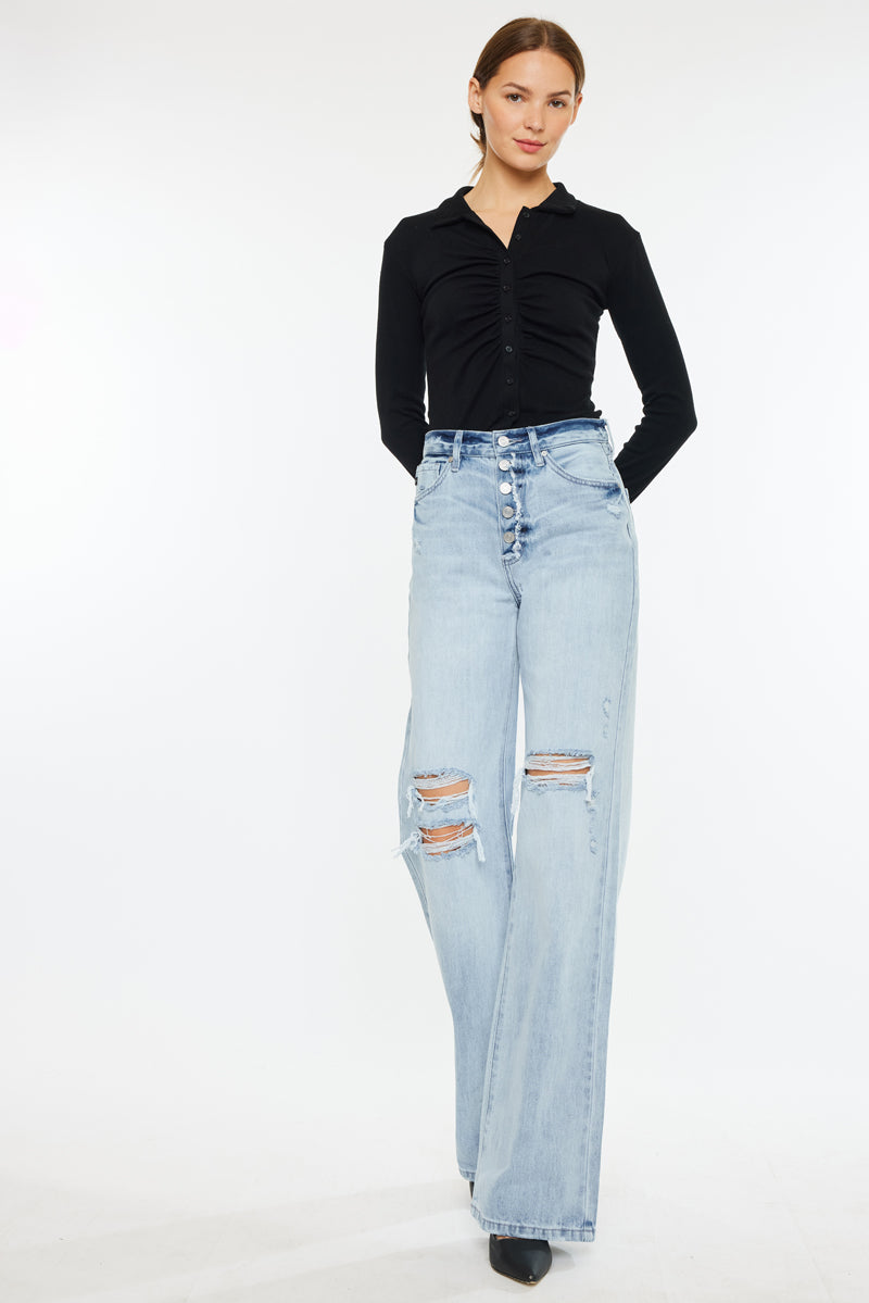 Ariena Ultra High Rise 90's Flare Jeans – Kancan USA