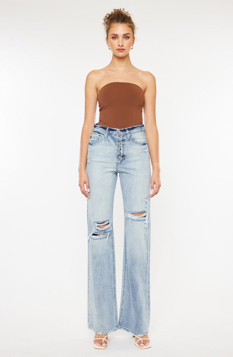 Jeans 90's on sale flare con rotos