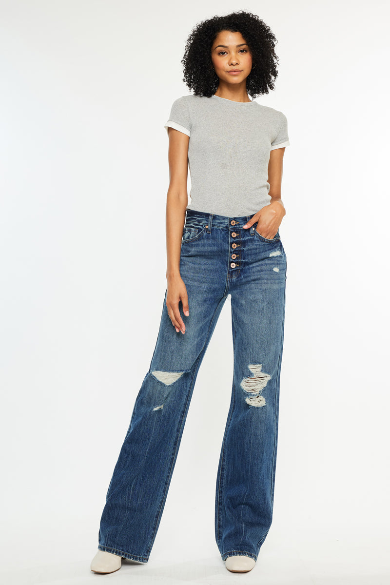 Ariena Ultra High Rise 90's Flare Jeans – Kancan USA