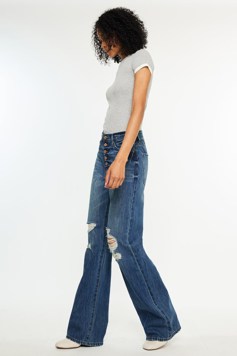 Ariena Ultra High Rise 90's Flare Jeans – Kancan USA
