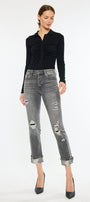 Janis High Rise Slim Straight Leg Jeans - Official Kancan USA