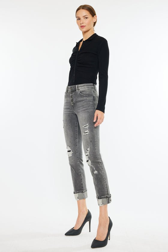 Janis High Rise Slim Straight Leg Jeans - Official Kancan USA
