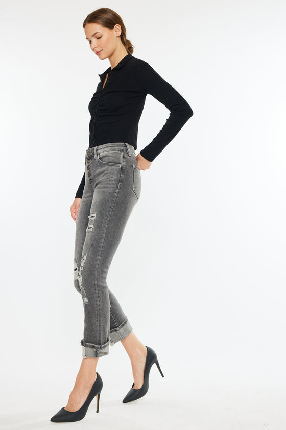 Janis High Rise Slim Straight Leg Jeans - Official Kancan USA