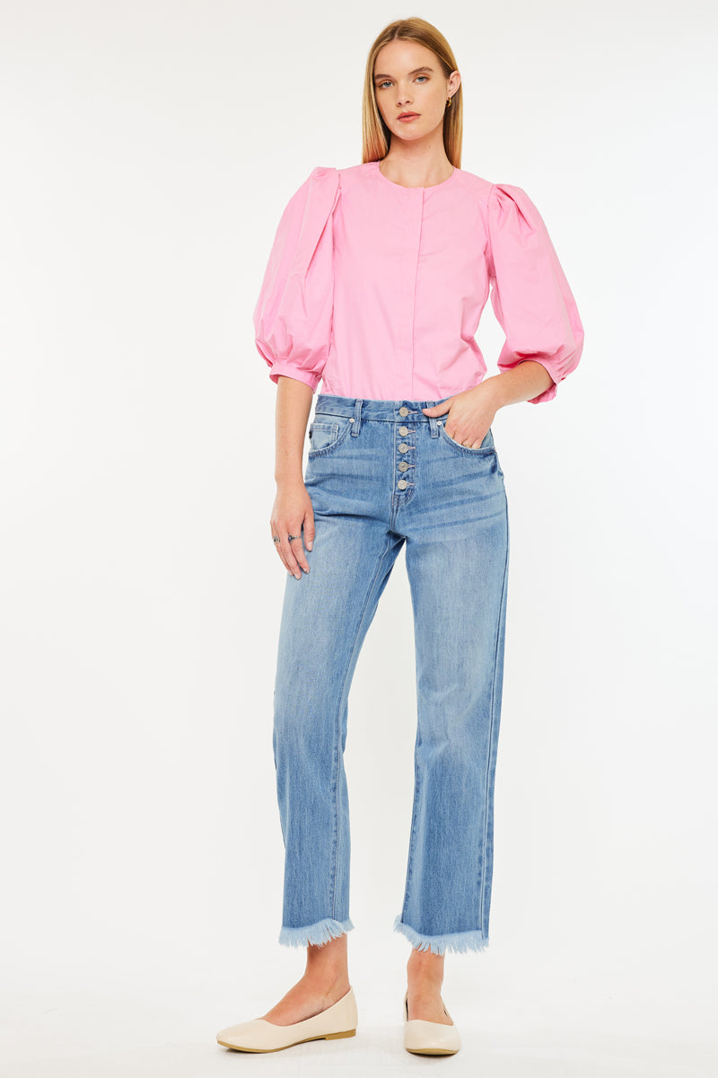 Taurus High Rise Straight Leg Jeans - Official Kancan USA