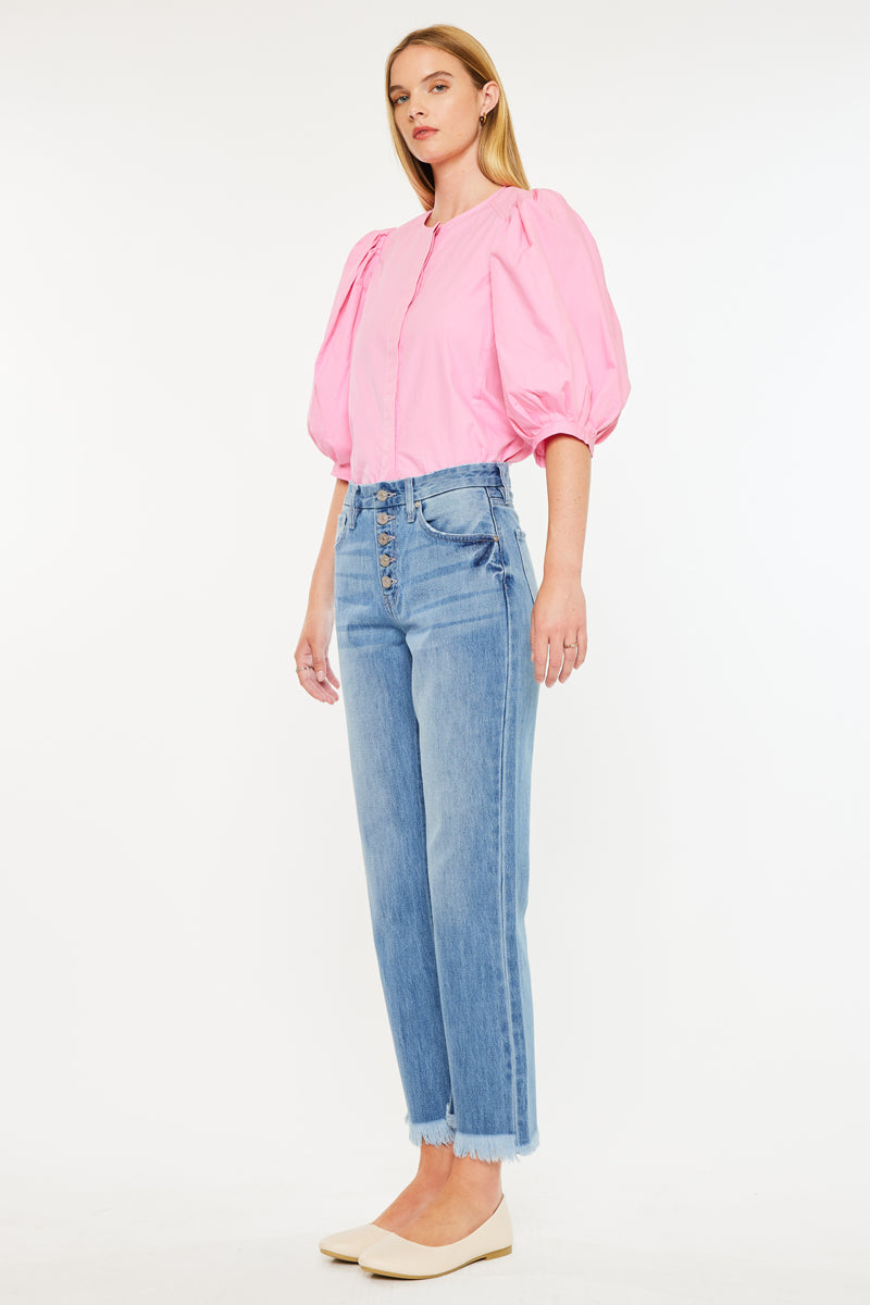 Taurus High Rise Straight Leg Jeans - Official Kancan USA