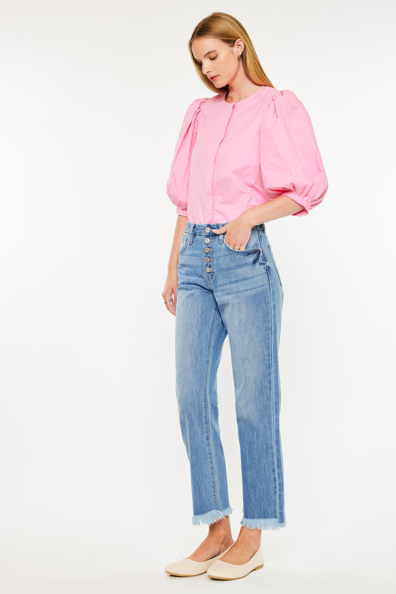 Taurus High Rise Straight Leg Jeans - Official Kancan USA