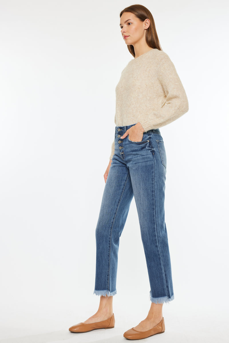 Taurus High Rise Straight Leg Jeans - Official Kancan USA