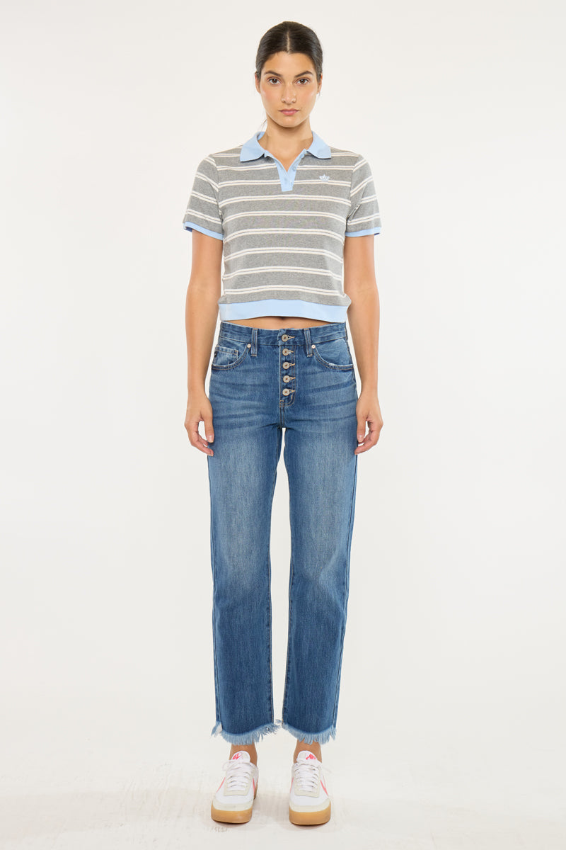 Taurus High Rise Straight Leg Jeans - Official Kancan USA