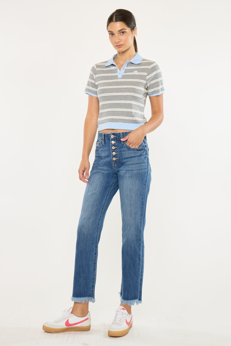 Taurus High Rise Straight Leg Jeans - Official Kancan USA