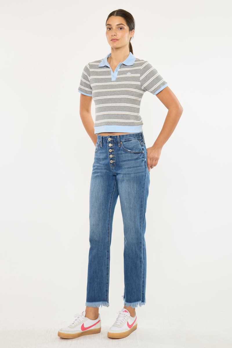 Taurus High Rise Straight Leg Jeans - Official Kancan USA