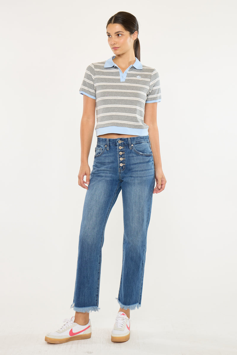 Taurus High Rise Straight Leg Jeans - Official Kancan USA