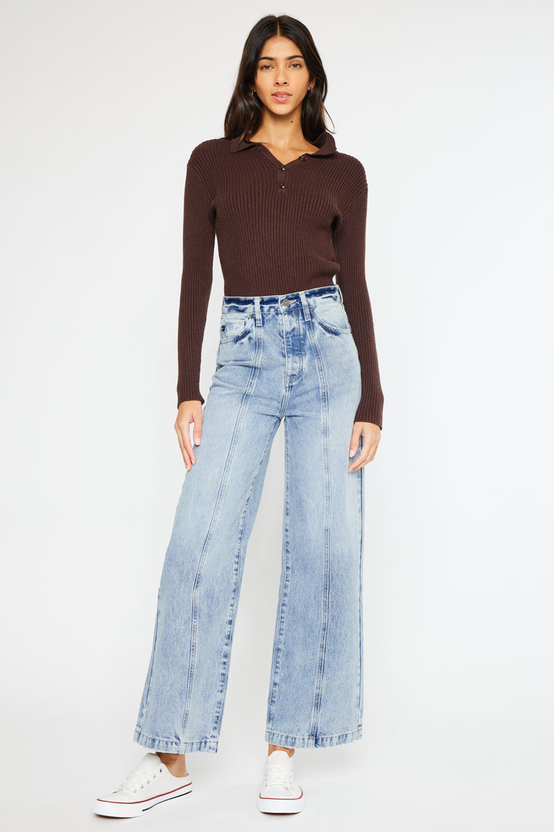 Mara Ultra High Rise 90's Wide Leg Jeans - Official Kancan USA