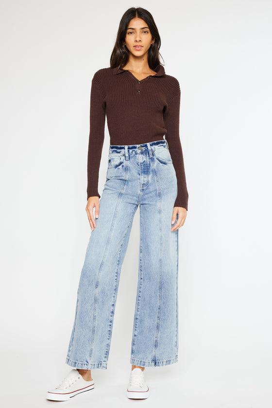 Mara Ultra High Rise 90's Wide Leg Jeans - Official Kancan USA
