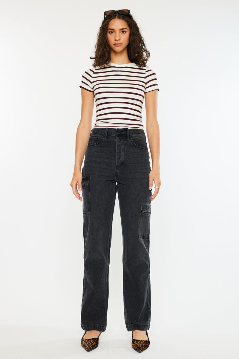 Semarea Ultra High Rise 90's Straight Leg Jeans - Official Kancan USA
