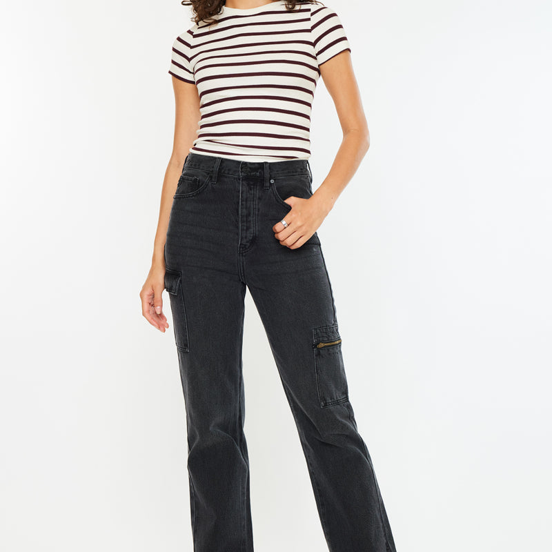 Semarea Ultra High Rise 90's Straight Leg Jeans - Official Kancan USA